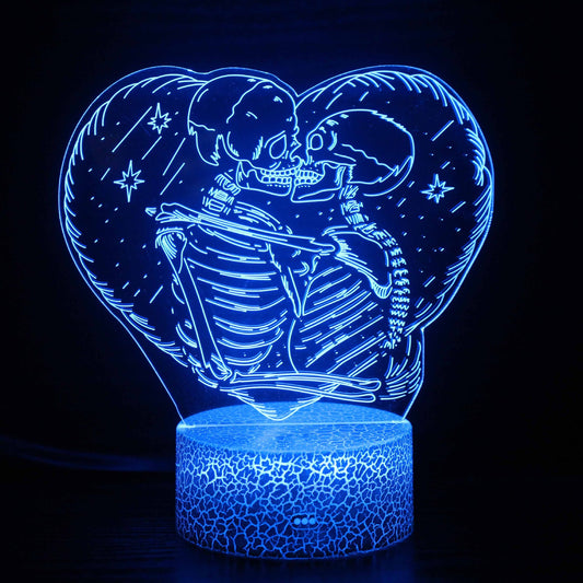 Heart-shaped Rose  LED Small Night Lamp 3D Table Lamp